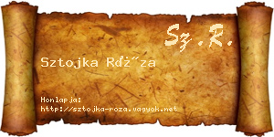 Sztojka Róza névjegykártya